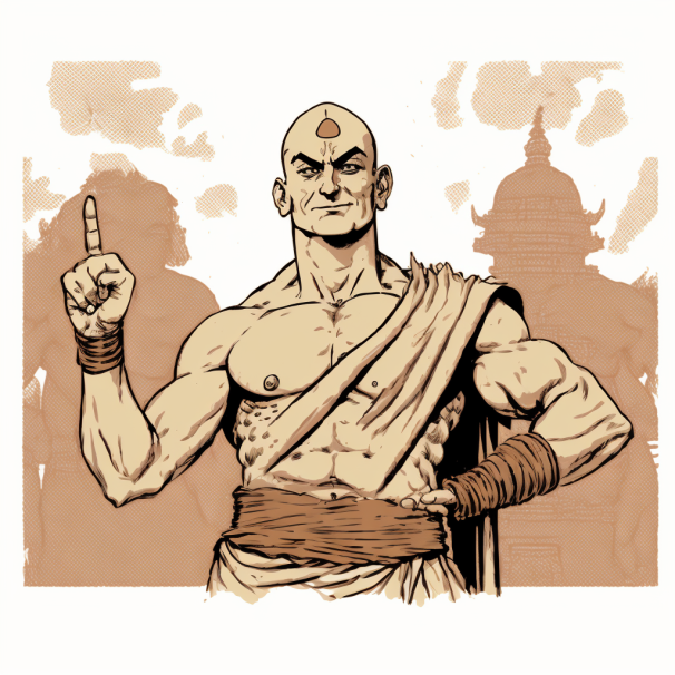 eight3920 Ink washes image of chanakya pointing finger towards 8443411d 90cd 4781 90c5 ab0f47099ffb